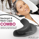FOLELLO Set of Back Wash Silicone Neck rest/Salon Neck Pillow & Stylist Silicone Cutting Cape