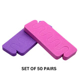 FOLELLO Nail Separators Sponges | Pedicure Toe Separator for Women | Nail Protector Set (50 X 2 pcs)