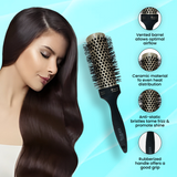 FOLELLO Ceramic Round Hair Blow Dry Brush Trio: 32mm, 42mm, 52mm + Free Hair Brush/Comb Cleaner