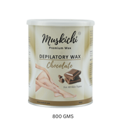 MUSKICHI Wax for Smooth Hair Removal (800 ml) Chocolate Liposoluble Wax for Face - Upper Lips, Arms, Legs, Bikini Line, Underarms and Full Body | Wax for Men & Women | Wax for All Skin Types (Rica Wax)