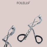FOLELLO Sparkling Silver Set – Eye Lash Grooming Kit with 1 Eyelash Curler, 1 Tweezer/Plucker for Women Facial Hair and 1 Small Grooming Scissor for Moustache Beard Eyebrow and Nose Hair