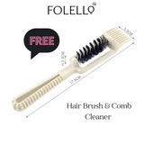 FOLELLO Carbon Fiber Hair Cutting/Dressing Combs Set of 4 + Free Hair Brush/Comb Cleaner