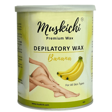 Wax for Smooth Hair Removal (800 ml) Banana Liposoluble Wax for Face - Upper Lips, Arms, Legs, Bikini Line, Underarms and Full Body | Wax for Men & Women | Wax for All Skin Types