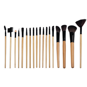 Makeup Brush Set With PU Leather Case (18 Pieces), Black (GB-3071)