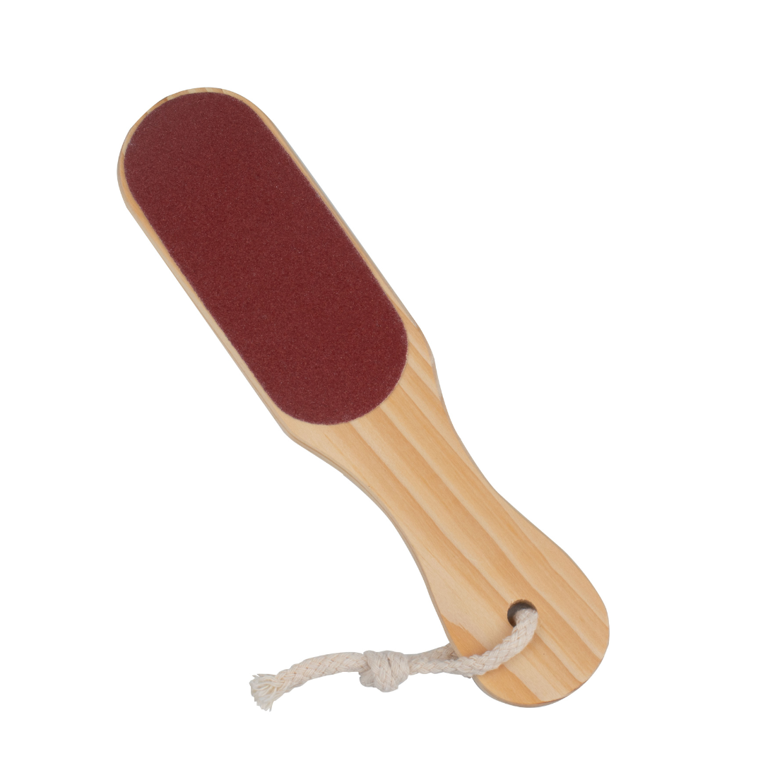 Double Sided Foot File Scrubber | Dead Skin & Callus Remover | Feet Scraper | Pedicure Tool with Wooden Handle(GB-3058)